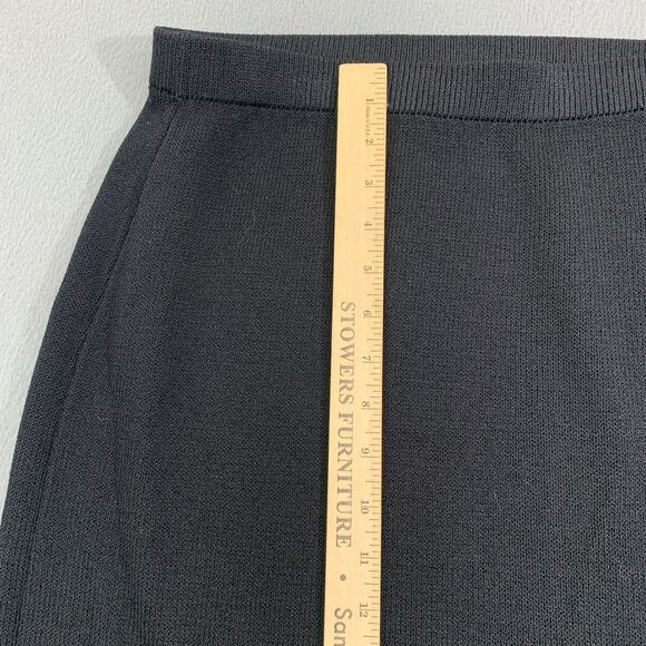 St. John Maxi Skirt Size 6  Basics Womens Pull On Santana Knit Black Slit - Picture 3 of 12